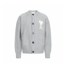 아미 남/녀 브이넥 가디건 - Ami Unisex V-neck Cardigan - amc9680x