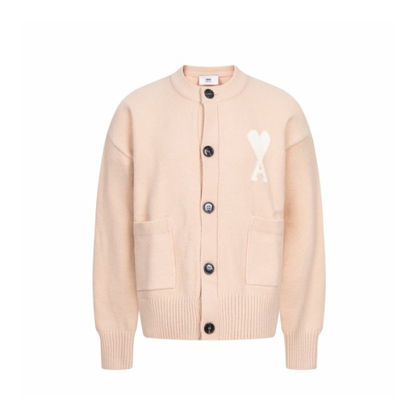 아미 남/녀 브이넥 가디건 - Ami Unisex V-neck Cardigan - amc9682x