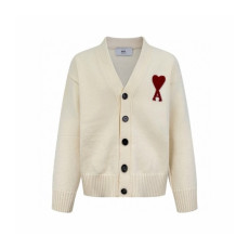 아미 남/녀 브이넥 가디건 - Ami Unisex V-neck Cardigan - amc9693x
