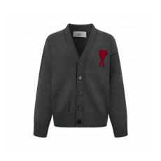 아미 남/녀 브이넥 가디건 - Ami Unisex V-neck Cardigan - amc9694x