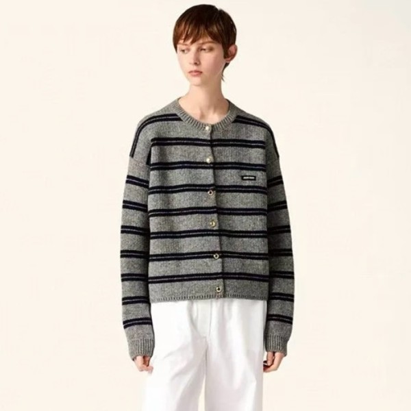 미우미우 여성 라운드 가디건 - Miumiu Womens Round Cardigan - mic8046x