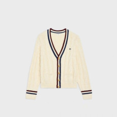 셀린느 남/녀 브이넥 가디건 - Celine Unisex V-neck Cardigan - cec8449x