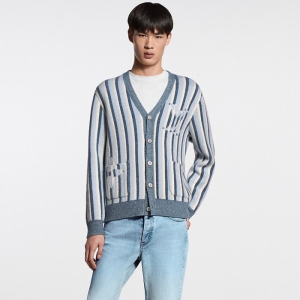 루이비통 남성 브이넥 가디건 - Louis vuitton Mens V-neck Cardigan - lvc12769x