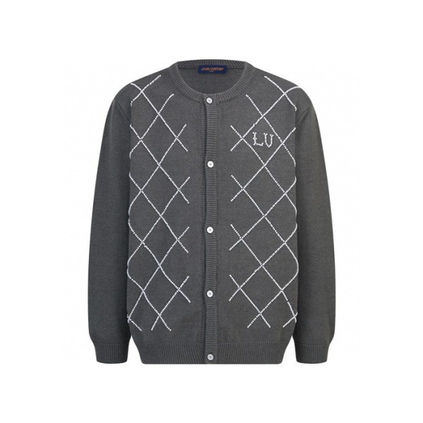 루이비통 남성 라운드 가디건 - Louis vuitton Mens Round Cardigan - lvc13561x