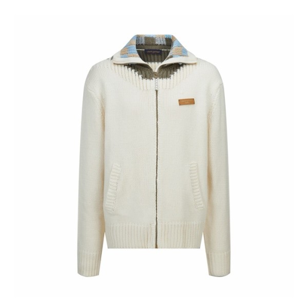 루이비통 남성 지퍼 장식 인타르시아 트랙 탑 - Louis vuitton Mens Zipped Intarsia Track Top - lvc16004x