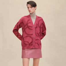에르메스 여성 브이넥 가디건 - Hermes Womens V-neck Cardigan - hec12718x