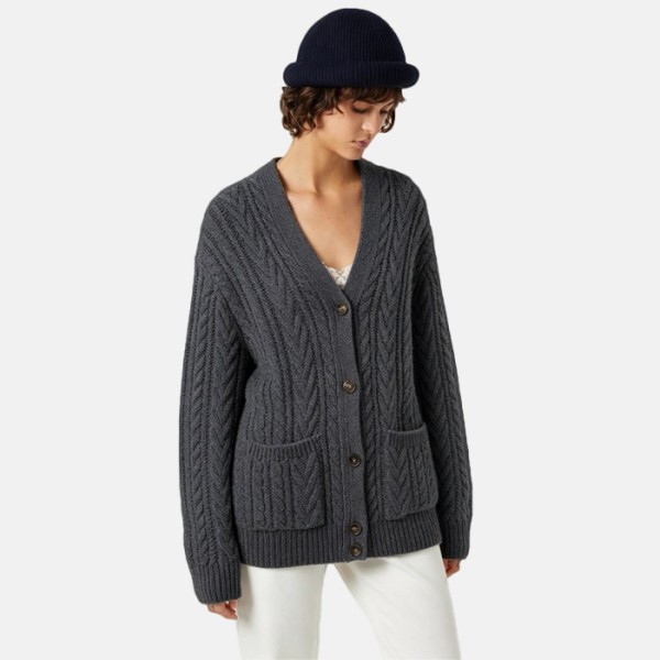 로로피아나 여성 브이넥 가디건 - Loro Piana Womens V-neck Cardigan - lpc15969x