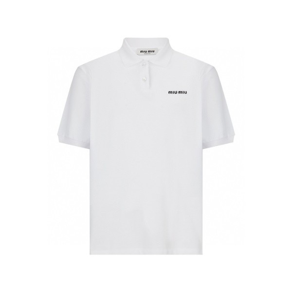 미우미우 남/녀 반팔 폴로 셔츠 - Miumiu Unisex Polo Tshirts - mic446x