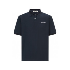 미우미우 남/녀 반팔 폴로 셔츠 - Miumiu Unisex Polo Tshirt - mic447x