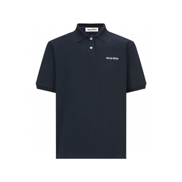 미우미우 남/녀 반팔 폴로 셔츠 - Miumiu Unisex Polo Tshirt - mic447x