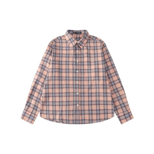 아크네 남/녀 핑크 체크 셔츠 - Acne Studios Unisex Pink Shirts - acn679x