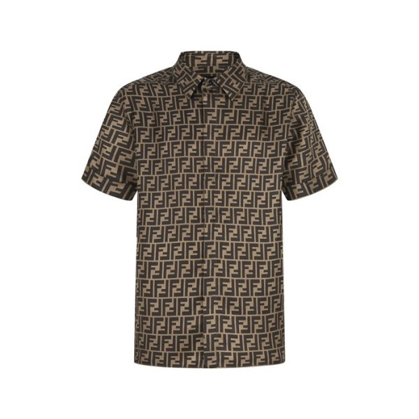 펜디 남성 FF 반팔 셔츠 - Fendi Mens FF Shirts - fec12937x