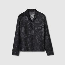 구찌 남성 프린트 실크 트윌 볼링 셔츠 -  Gucci Mens Printed Silk Twill Bowling Shirt - guc13780x