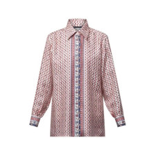 루이비통 여성 모노그램 실크 셔츠 - Louis vuitton Womens Monogram Silk Shirt - lvc7746x