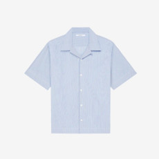 지방시 남성 스탬프 프린트 핀스트라이프 셔츠 - Givenchy Mens Stamp Print Pinstripe Shirt - gic15380x