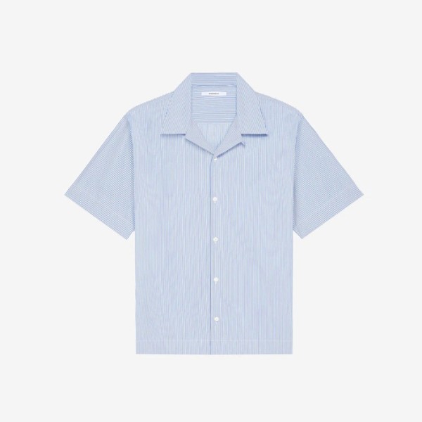 지방시 남성 스탬프 프린트 핀스트라이프 셔츠 - Givenchy Mens Stamp Print Pinstripe Shirt - gic15380x