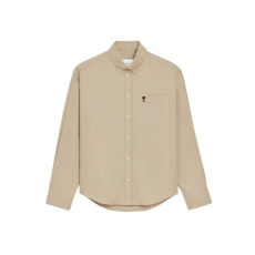 아미 남성 파리 자수 셔츠 - Ami Mens Paris Embroidered Shirt - amc15396x