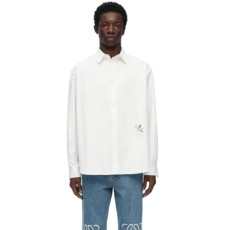 로에베 남성 자수 셔츠 - Loewe Mens Embroidered Shirt - loc15662x