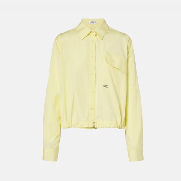 로에베 여성 드로스트링 헴 셔츠 - Loewe Womens Drawstring Hem Shirt - loc14287x
