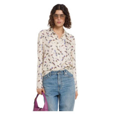 구찌 여성 프린트 실크 트윌 셔츠 - Gucci Womens Printed Silk-twill Shirt - guc14295x