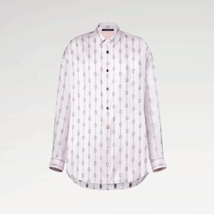 루이비통 여성 스트라이프 보석 프린트 셔츠 파자마 팬츠 - Louis vuitton Womens Striped Jewel Print Shirt Pajama Pants - lvc14454x