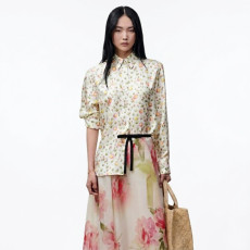 디올 여성 데이지 가든 실크 트윌 셔츠 - Dior Womens Multicolor Daisy Garden Silk Twill Shirt - dic14548x