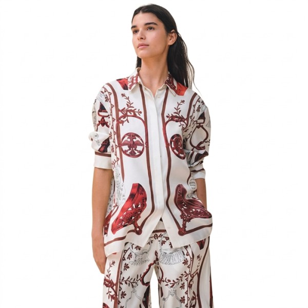 에르메스 여성 실크 트윌 셔츠 - Hermes Womens Silk Twill Shirt - prc14572x