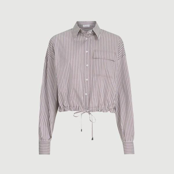 브루넬로 쿠치넬리 여성 스트라이프 셔츠 - Brunello Cucinelli Womens Striped Shirt - brc15136x