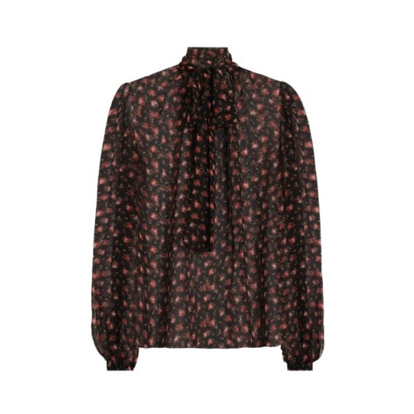 돌체앤가바나 여성 꽃무늬 타이 블라우스 - Dolce&Gabbana Womens Floral Tie Blouse - doc15160x