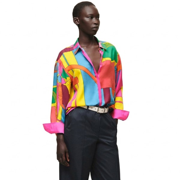 에르메스 여성 실크 트윌 셔츠 - Hermes Womens Silk Twill Shirt - prc15165x