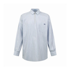 프라다 여성 스트라이프 헤링본 하프집 셔츠 - Prada Womens Striped Herringbone Half-Zip Shirt - prc15640x