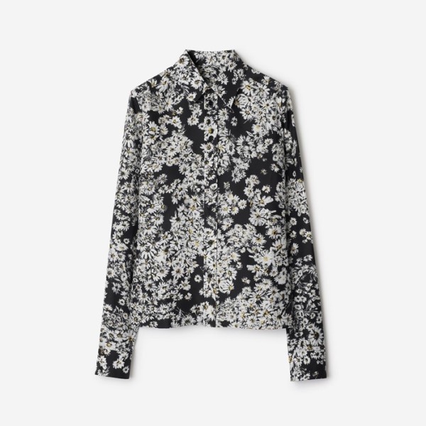 버버리 여성 레귤러핏 데이지 실크 셔츠 - Burberry Womens Regular Fit Daisy Silk Shirt - buc15884x