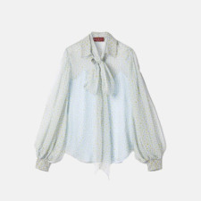 구찌 여성 플로럴 프린트 셔츠 - Gucci Womens Floral Print Chiffon Silk Shirt - guc15999x