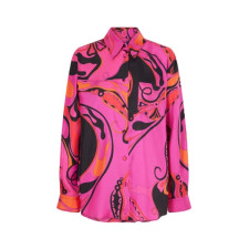 푸치 여성 오키디 프린트 실크 셔츠 - Pucci Womens Orchidee Print Silk Shirt - puc16016x