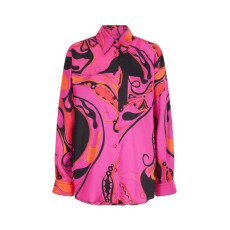 푸치 여성 오키디 프린트 실크 셔츠 - Pucci Womens Orchidee Print Silk Shirt - puc16016x