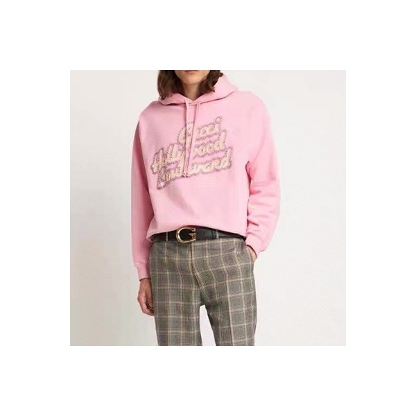 구찌 남/녀 트렌디 핑크 후드티 -  Gucci Unisex Pink Hoodie - gu0013x