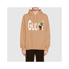 구찌 남/녀 트렌디 카멜 후드티 -  Gucci Unisex Camel Hoodie - gu0029x