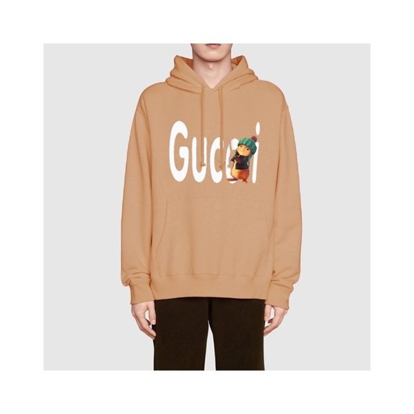 구찌 남/녀 트렌디 카멜 후드티 -  Gucci Unisex Camel Hoodie - gu0029x