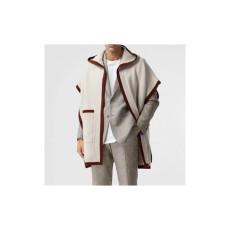 버버리 남/녀 아이보리 판쵸 - Burberry Unisex Ivory Poncho - bur4599x