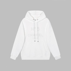 샤넬 남/녀 캐쥬얼 화이트 후드티 - Chanel Unisex White Hoodie - ch0012x
