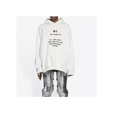 발렌시아가 남/녀 화이트 후드티 - Balenciaga Unisex White Hoodie - ba20x