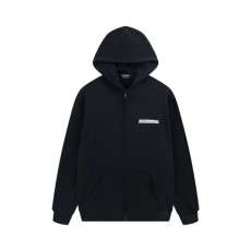 발렌시아가 남/녀 블랙 집업 후드티 - Balenciaga Unisex Black Hoodie - ba82x