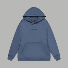 발렌시아가 남/녀 블루 후드티 - Balenciaga Unisex Blue Hoodie - ba552x