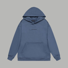 발렌시아가 남/녀 블루 후드티 - Balenciaga Unisex Blue Hoodie - ba552x