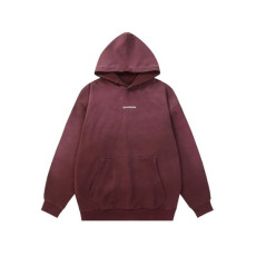 발렌시아가 남/녀 버건디 후드티 - Balenciaga Unisex Bugundy Hoodie - ba848x