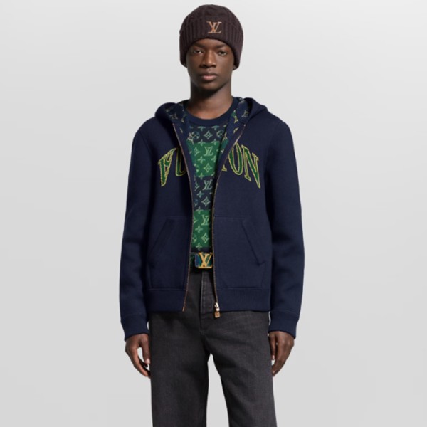 루이비통 남성 모노그램 리버서블 후드티 - Louis vuitton Mens Monogram Reversible Hooded - lvc12555x