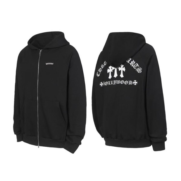 크롬하츠 남성 집업 후드티 - Chrom hearts Mens Zip-up Hooded - chc12829x