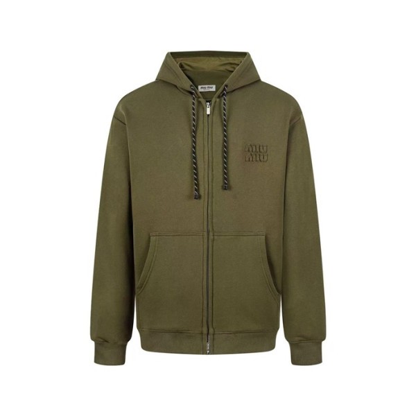 미우미우 남성 집업 후드티 - Miumiu Mens Zip-up Hoodie - mic14760x