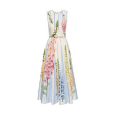 오스카 드 라 렌타 여성 플로럴 프린트 미디 드레스 - Oscar De La Renta Womens Floral-Print Midi Dress - osc14279x
