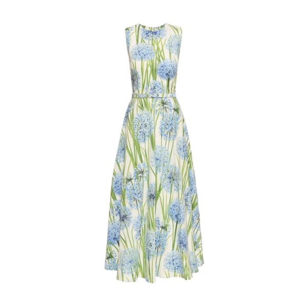 오스카 드 라 렌타 여성 플로럴 프린트 미디 드레스 - Oscar De La Renta Womens Floral-Print Midi Dress - osc14288x